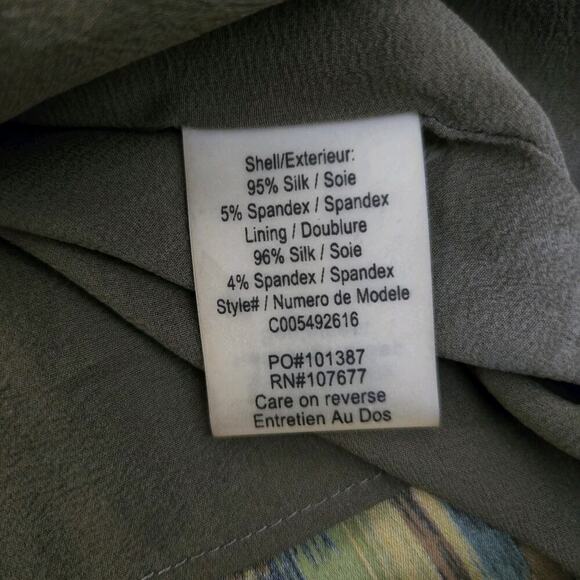 Alice + Olivia Silk Slip Dress Floral Tulips Paint Abstract Small - Picture 5 of 5